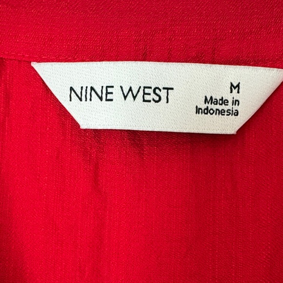 Red Button-Front Dress - Picture 2 of 6